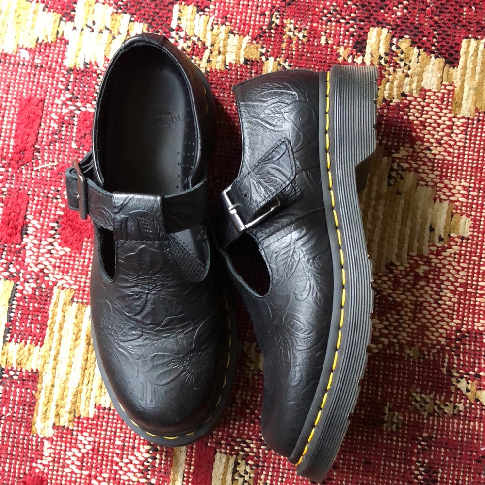 Dr Marten Embossed Polley Mary Jane shoes